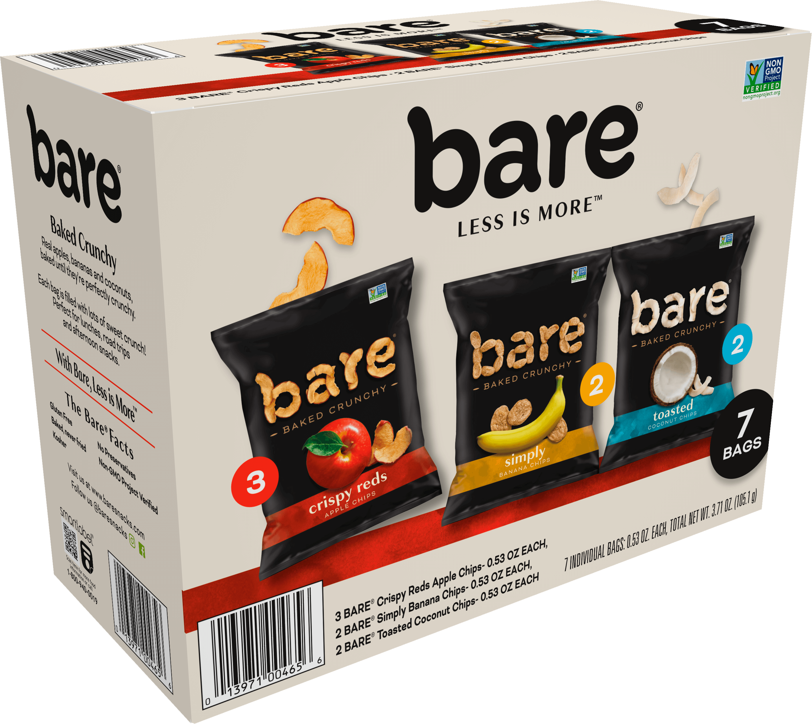 Apple, Banana, and Coconut Variety Pack | Bare